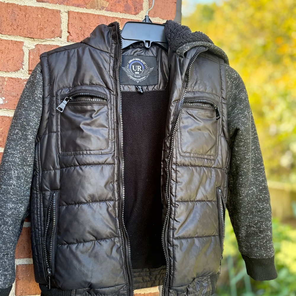 Urban Republic Boys’ Hooded Puffer Jacket – Size 7/8